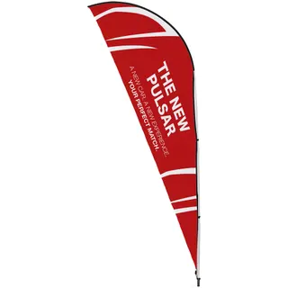 2M Sublimated Sharkfin Double-Sided Flying Banner - 1 complete unit