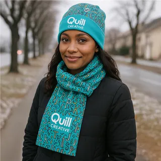 Snowflake Polar Fleece Beanie