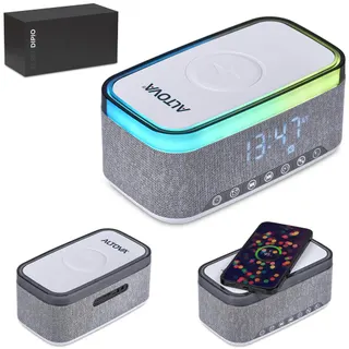Cumberland 10W Bluetooth Speaker Wireless Charger & Clock